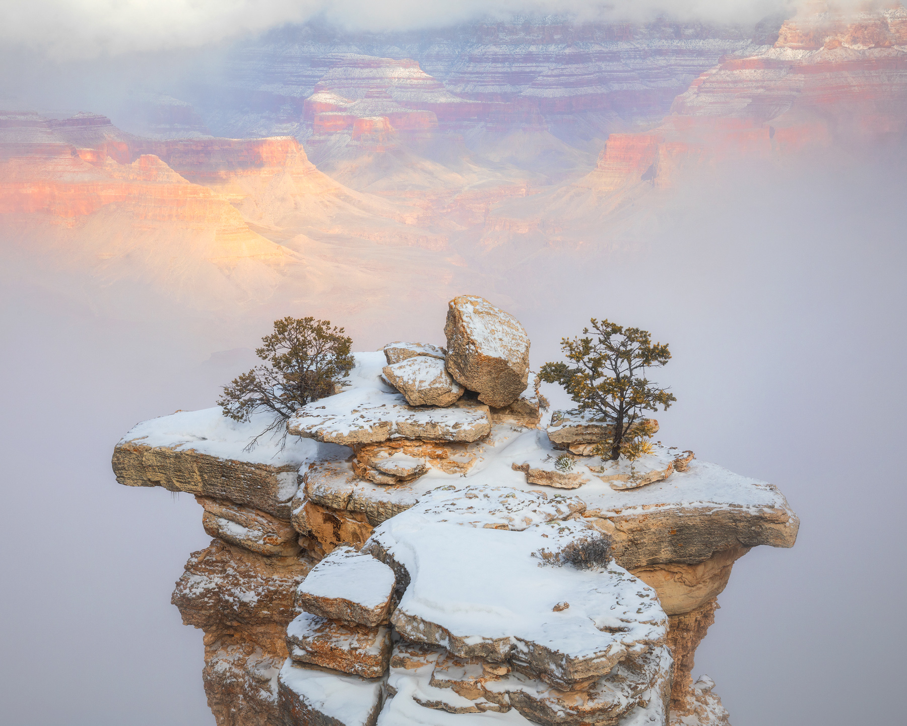 Honorable Mention, Scenery & Landscapes category: Fog in Grand Canyon National Park, AZ